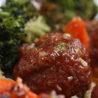 Orange Glazed Meatballs and Veggies Recipe by Tasty image