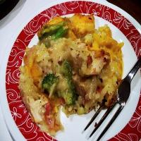 Cheesy Broccoli - Hashbrown - Chicken Casserole_image