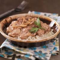 Mushroom Beef Tips with Rice image