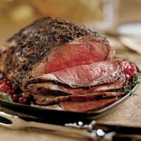 Standing Rib Roast with Porcini and Bacon Sauce image