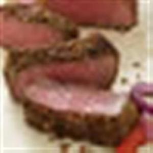 French Onion, Pepper and Herb Crusted Steak_image