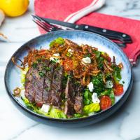 Garlic And Herb Weeknight Steak Salad Recipe by Tasty image