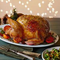 Marmalade-glazed roast turkey & gravy image