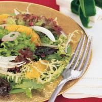 Prune, Orange, Fennel, and Red Onion Salad with Mixed Greens image