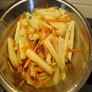 Jicama Salad With Carrot Shreds and Citrus Dressing_image