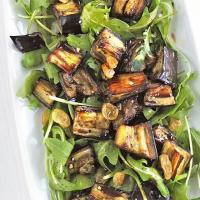 Marinated aubergine & rocket salad image