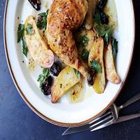 Roast Chicken with Potatoes and Olives image