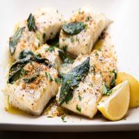 Halibut With Brown Butter, Lemon and Sage image
