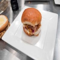 Pulled BBQ Chicken Slider with Pineapple Coleslaw image