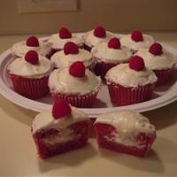 White Chocolate Mousse-Filled Raspberry Cupcakes image