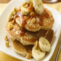 Banana-Walnut Pancakes with Caramel Topping image