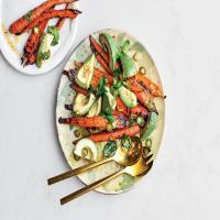 Grilled Carrots With Avocado and Mint image