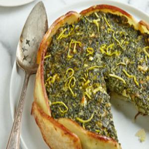 Creamy Spinach Torta in a Potato Crust_image