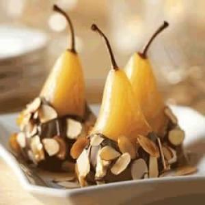 Almond Chocolate Poached Pears_image