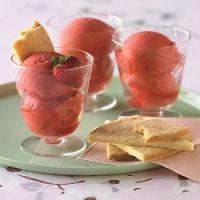 Fresh Strawberry Sorbet with Shortbread Cookies image