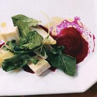 Beet Carpaccio with Goat Cheese and Arugula_image