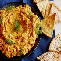Dill Hummus and Toasted Pita Wedges_image