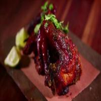 Hickory Smoked Chicken Wings with Jerk Sauce and Lime image