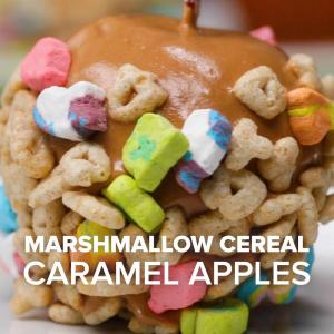 Marshmallow Cereal Caramel Apples Recipe by Tasty_image