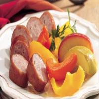 Roasted Sausage, Apples and Peppers image