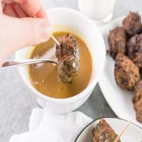 Best Homemade Meatballs with Honey Mustard Dipping Sauce_image