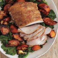 Pork with Persimmons and Mustard Greens_image