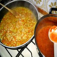 Quick Risotto With Carrots and Feta image