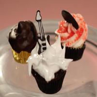 Chocolate Fudge Cupcakes filled with Chocolate Fudge Cookie Bar and Marshmallow Meringue Frosting_image