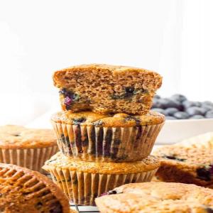 Paleo banana blueberry muffins_image