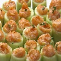 Cucumber Canoes of Salmon Mousse_image