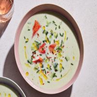 This Fancy White Gazpacho With Lobster Is Just 139 Calories_image