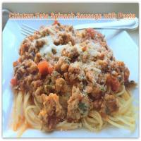 Chicken Feta Spinach Sausage with Pasta image