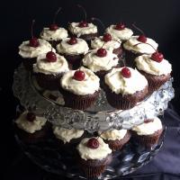 Chocolate-Cherry Cupcakes with Cream Cheese Buttercream Frosting image