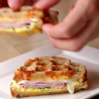 Ham & Cheese Panini Waffle Recipe by Tasty image
