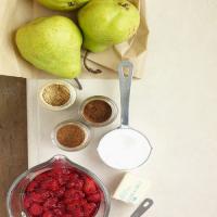 Baked Pears with Raspberry Sauce image
