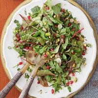 Herb salad with pomegranate & pistachios image