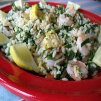 Roasted Shrimp, Corn, Orzo, Lemon, and Parsley Salad_image