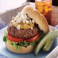 Blue Cheese Burgers with Grilled Pineapple_image