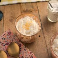 Orange Coconut Rice Pudding with Homemade Vanilla Sugar image