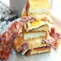 Texas Size Breakfast Sandwich with Bacon, Egg, Ham, and Cheese Recipe - (4.3/5) image