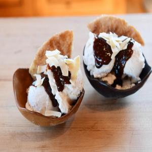 Spicy Ginger Sundaes with Five-Spice Crisps image