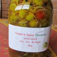 Sweet and Spicy Tomatoes, Pickled Green,cherry Tomatoes_image