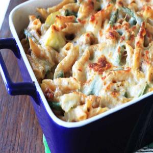Baked Pasta with Veggies, Sausage and Goat Cheese Sauce Recipe_image