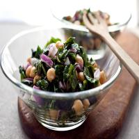 Warm Chickpeas and Greens With Vinaigrette image