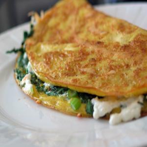Omelette W/Goat Cheese, Green Onions & Cilantro_image