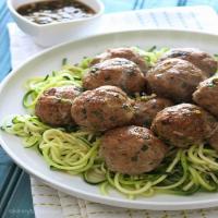 Asian Turkey Meatballs with Lime Sesame Dipping Sauce_image