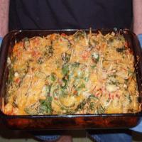 Baked Spaghetti With Chicken and Spinach image