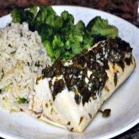15 Minute Baked Halibut With Herbs image