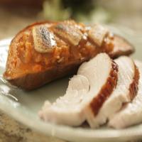 Twice Baked Sweet Potatoes with Sea Salt Marshmallow Caramels image