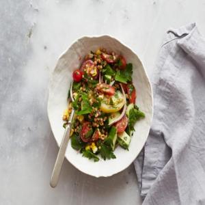 Summer Wheat Berry Salad with Chimichurri Dressing image